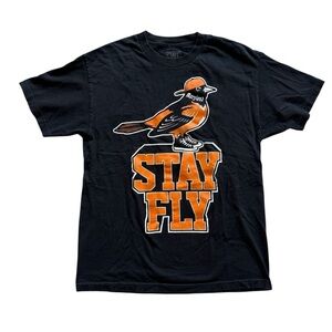 VTG! State of Mind Baltimore Orioles T-Shirt Men's L Black Graphic Tee MLB Fan